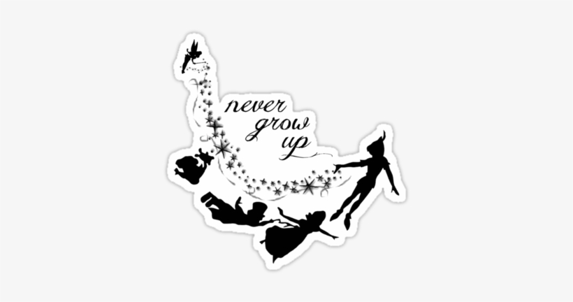 Quote, Peter Pan, And Tattoo Image - Tatuaje Peter Pan Never Grow Up, transparent png #737051