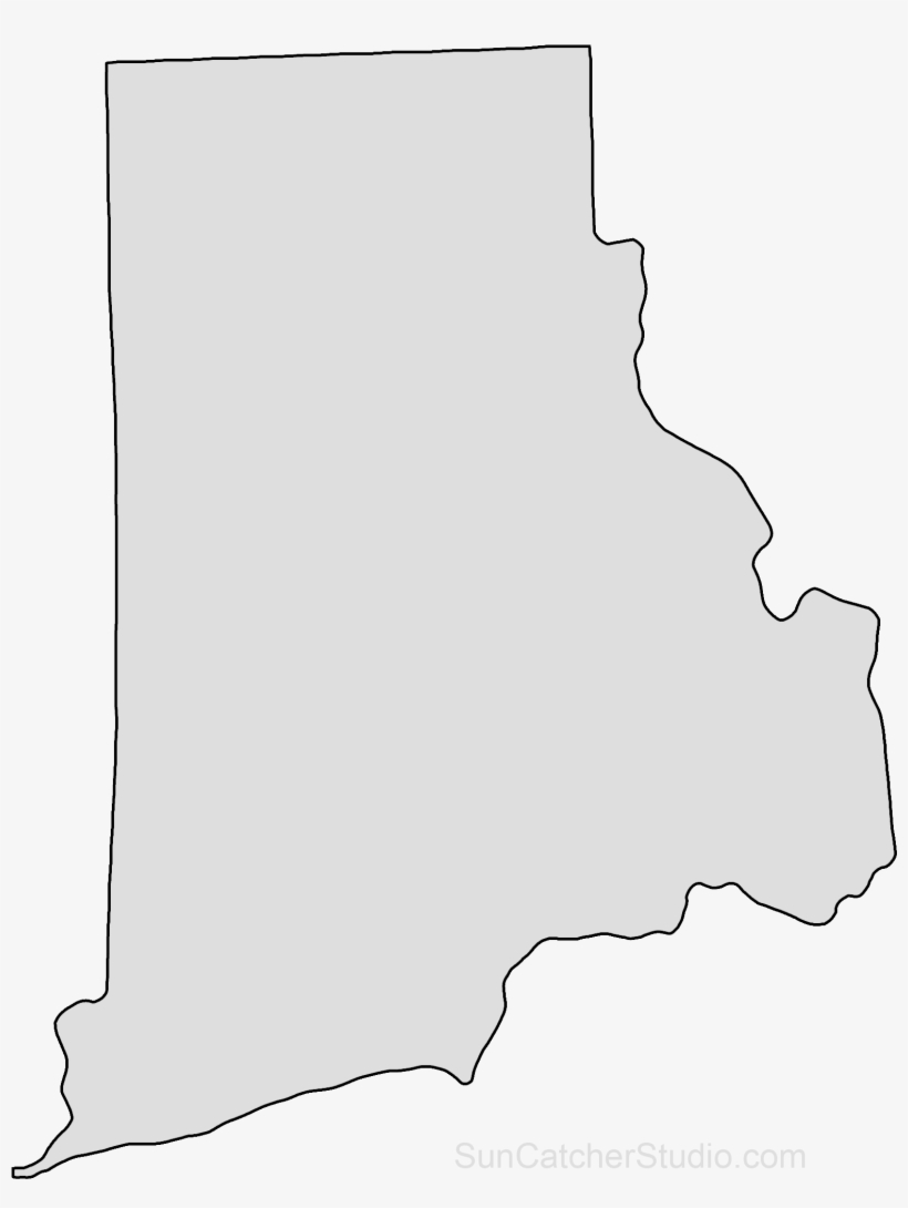 Rhode Island Map Outline Png Shape State Stencil Clip - Rhode Island Shape, transparent png #737721