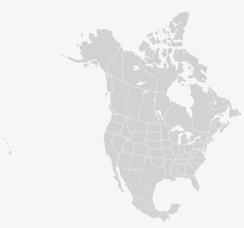 North America Blank Range Map - Arctostaphylos Uva Ursi Range, transparent png #737794