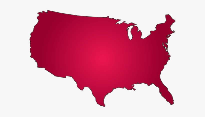 Picture Free Stock Outline All About Usa Simple Source - Red United States Outline, transparent png #737891