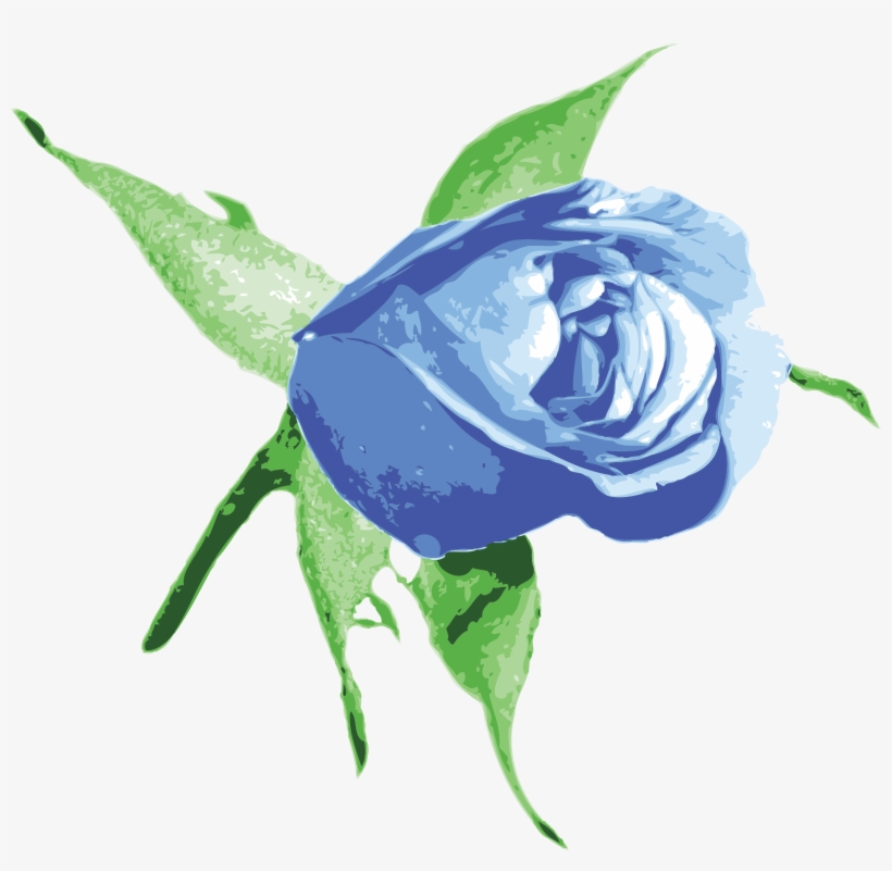 Clipart Raseone Rose Blue - Blue Rose Bud Png, transparent png #737959