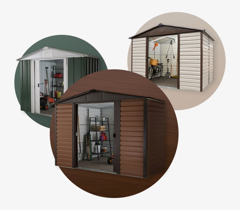 Wide Range - Yardmaster Woodgrain Effect Metal Shiplap Shed, transparent png #738533