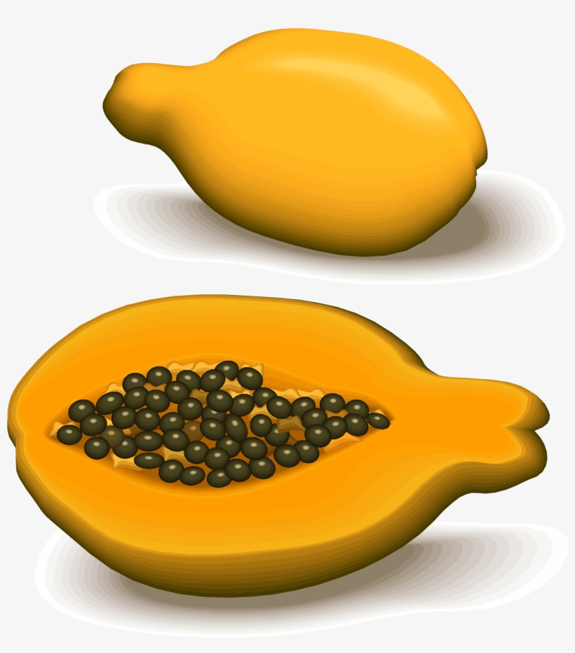 Papaya Drawing Orange Fruit - Papaya, transparent png #738674