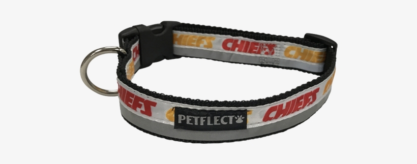 Petflect Kansas City Chiefs Dog Collar - Belt, transparent png #738827
