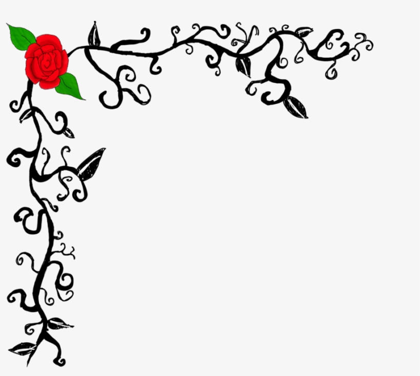 Rose Border - Front Page Border Design For Assignment, transparent png #738922