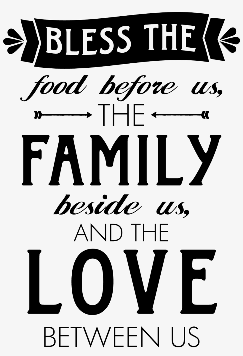 Whimsy Bless Food Family Love Wall Quotes - Family Food Quotes, transparent png #739339