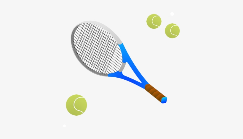 Tennis And Pickleball - Blue Tennis Racket Shower Curtain, transparent png #739341