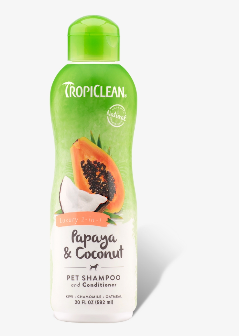 Rollover To Zoom - Tropiclean Dog Shampoo Papaya, transparent png #739528