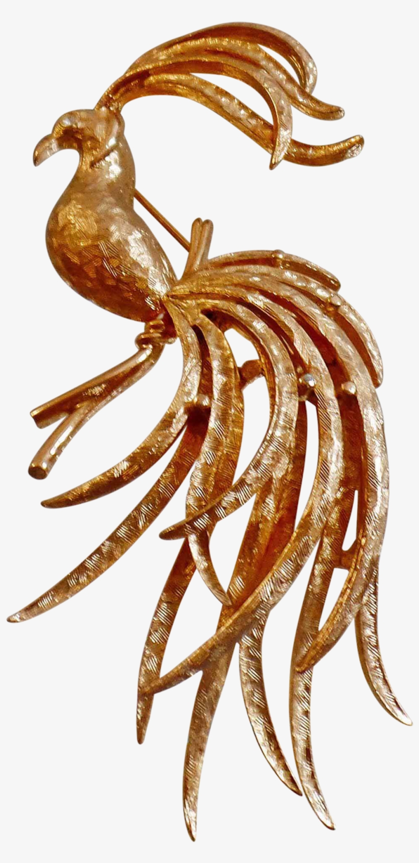 Vintage Fantasy Bird Brooch - Brooch, transparent png #739685