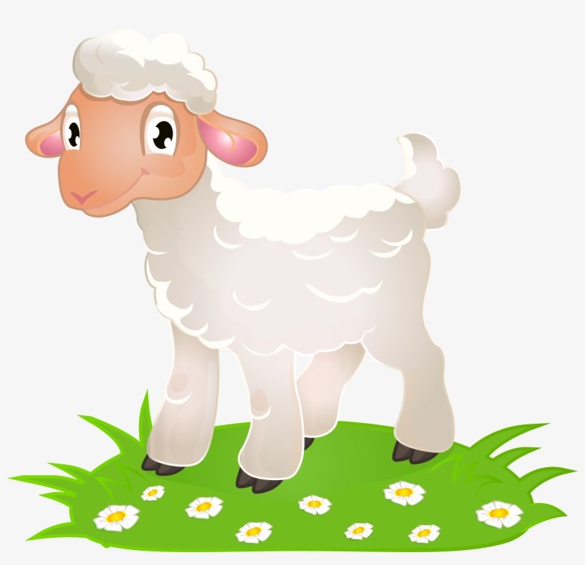 Easter With Grass Png Clip Art Image - Transparent Background Lamb Clipart, transparent png #739714