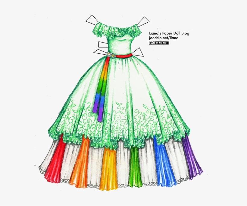 Click For Larger Version - Rainbow Ballgown, transparent png #739831