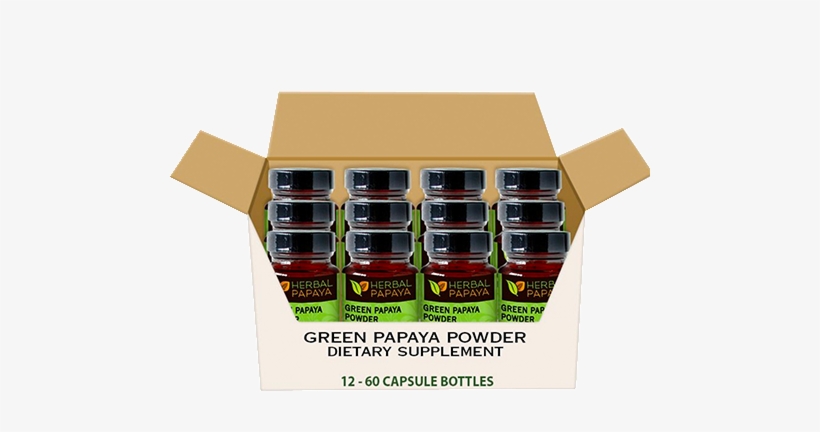 Green Papaya Capsules - Case - Papaya Leaf Extract - 12/60 Veggie Capsules, transparent png #739985