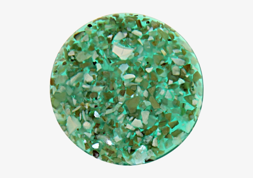 "light Green In Resin" Crushed Shell Insignia 33mm, transparent png #7300810