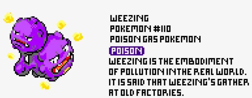 Weezing Pokedex, transparent png #7301471