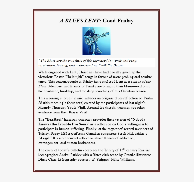 Good Friday Blues, transparent png #7302894