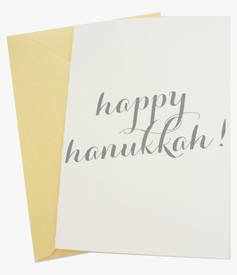 Happy Hannukah Modern Calligraphy Style Holiday Card, transparent png #7304635