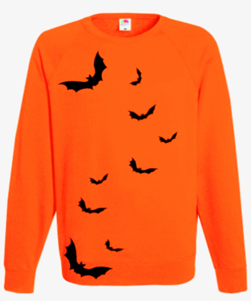 Bat Sillhouette Jumper Sweater Halloween Ev Designs, transparent png #7305172