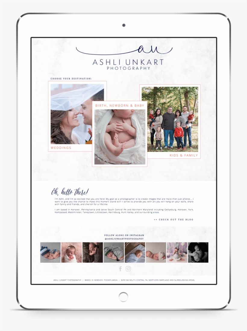 Ipad Image Of A Showit Template Customization By Crystal, transparent png #7308359