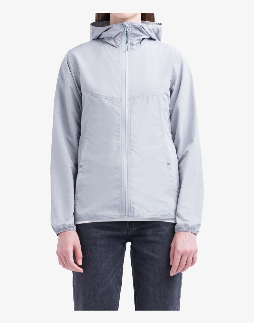 Herschel Women's Voyage Wind Jacket Light Grey Crosshatch, transparent png #7311331