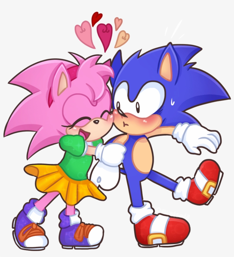 Classic Amy Rose And Classic Sonic Www Pixshark Com, transparent png #7312775