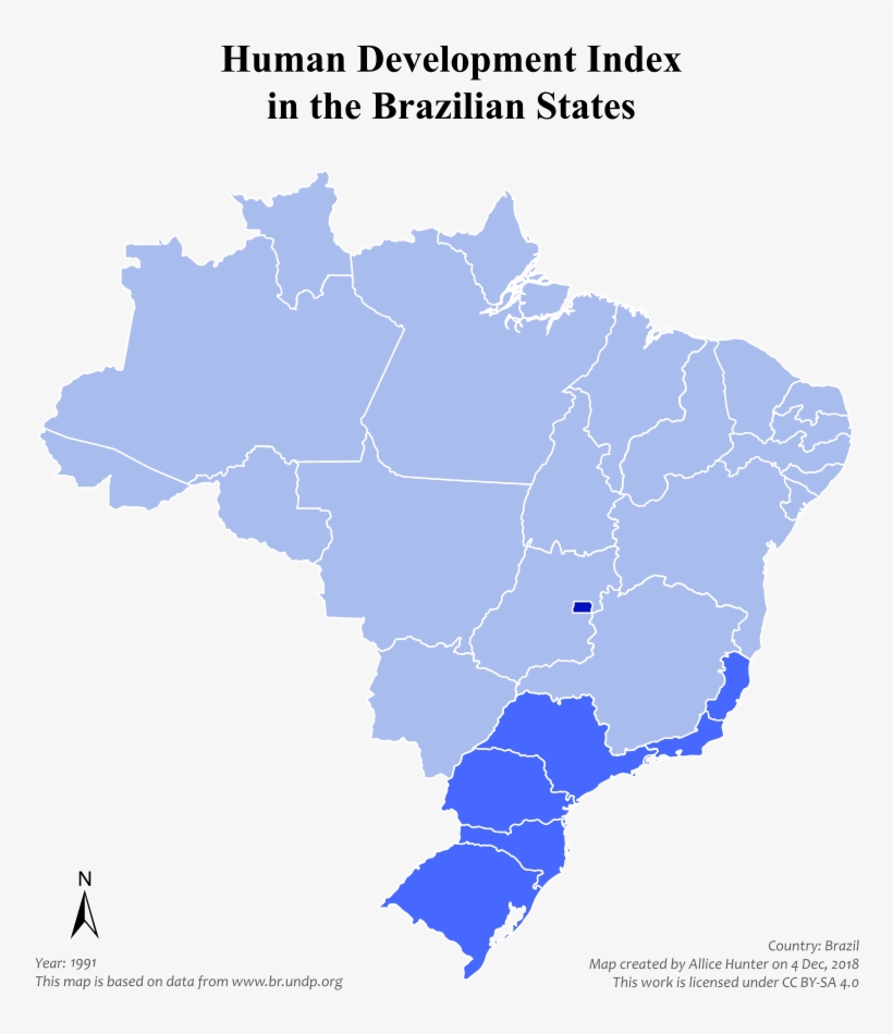 Brazilian States By Hdi, transparent png #7314234