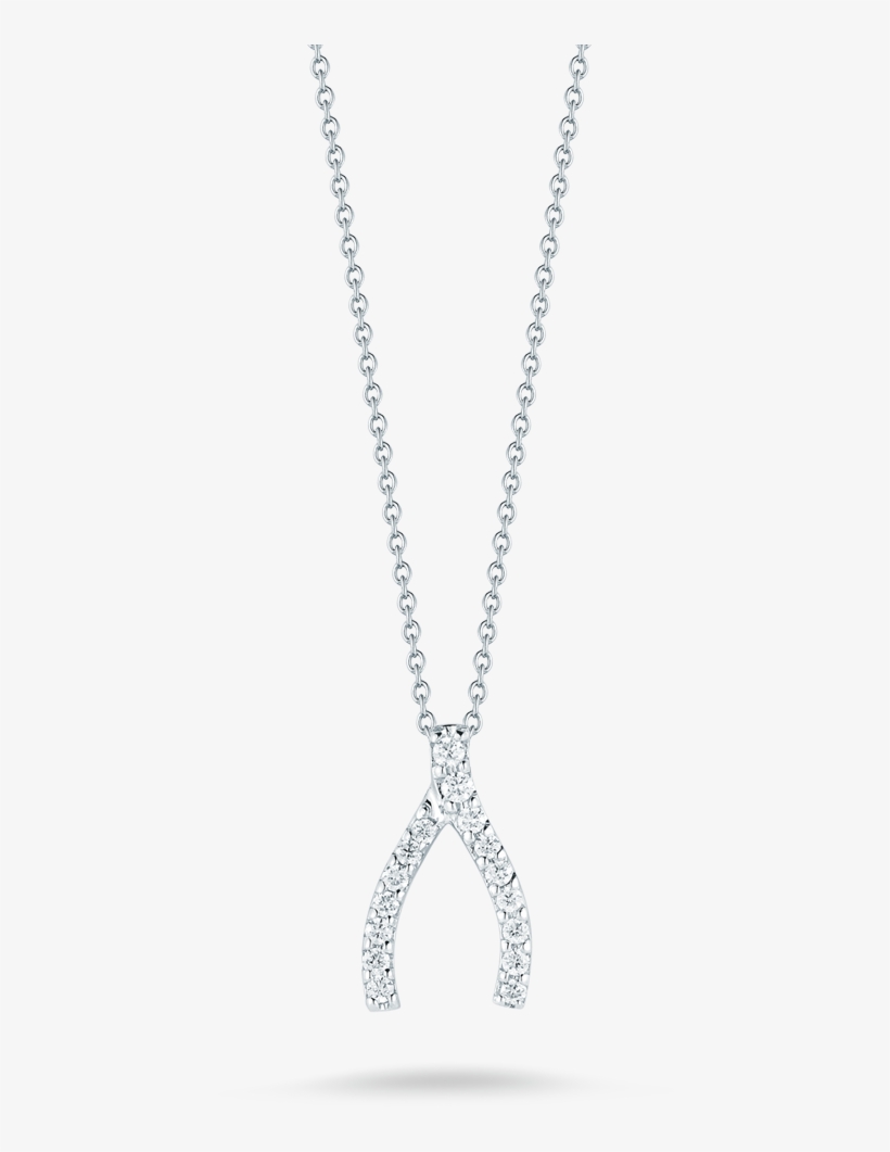 Wishbone Diamond Necklace, transparent png #7315024
