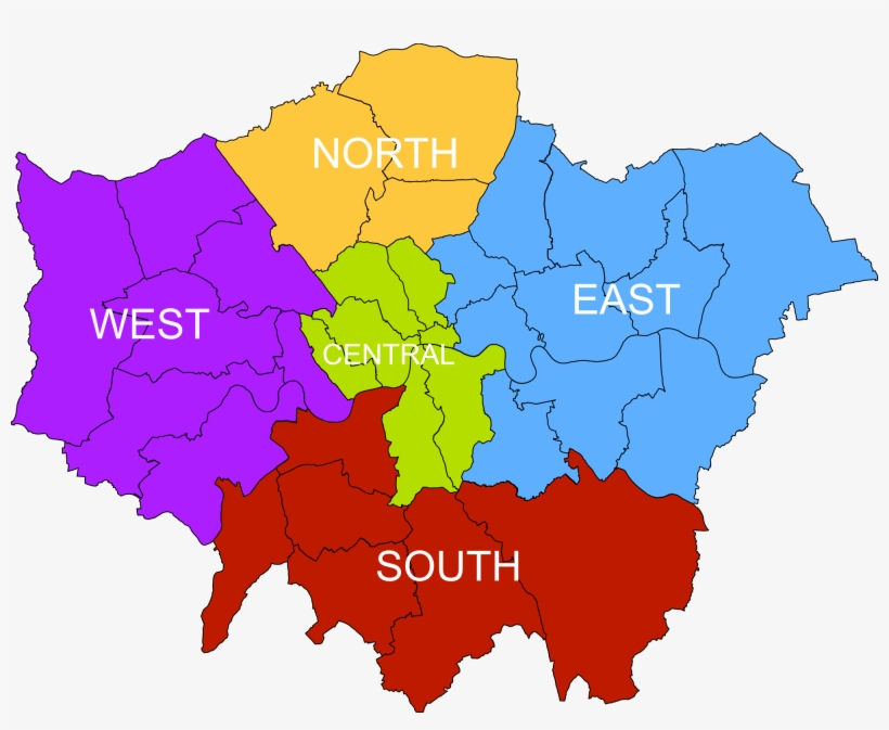 Where Is North West London Map, transparent png #7315473