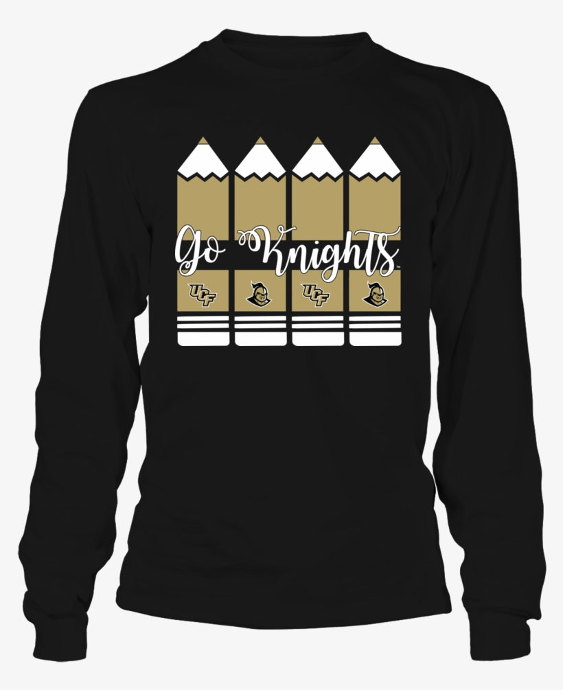 Ucf Knights - Teacher - Pencils - Cut Through T-shirt,, transparent png #7317156