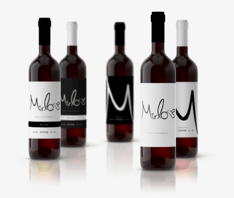 Six Bottles Of Mirlo Wine Baja California, transparent png #7319187