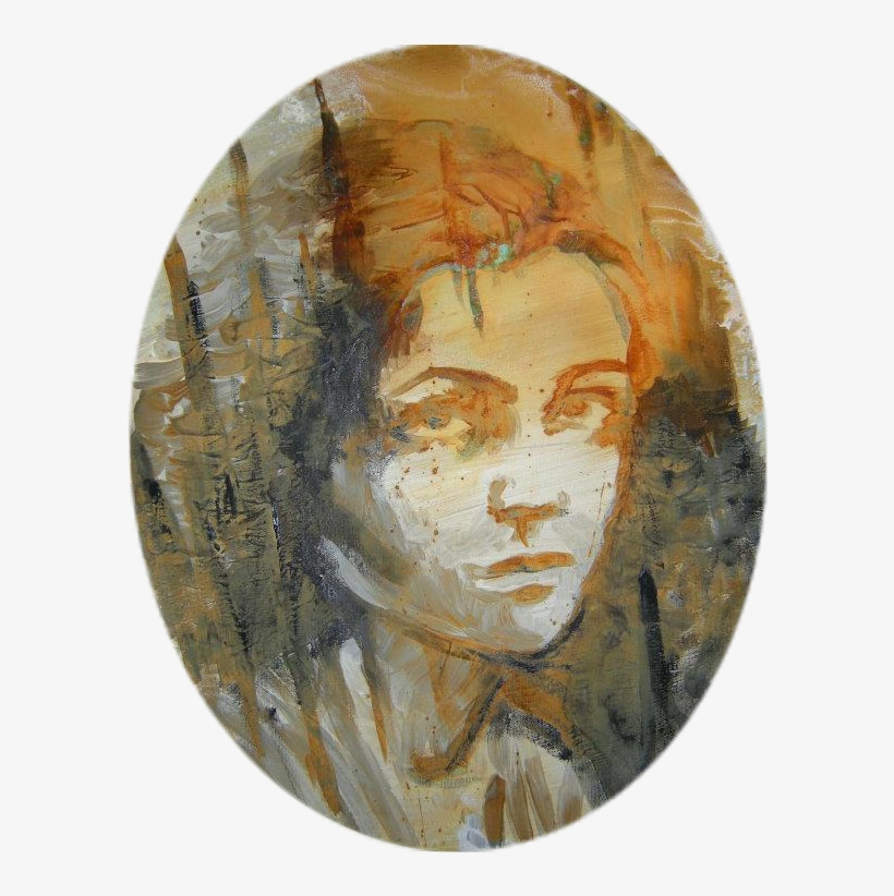 Melanie Brochet Jeune Fille Toile Sur Chassis Ovale, transparent png #7320541