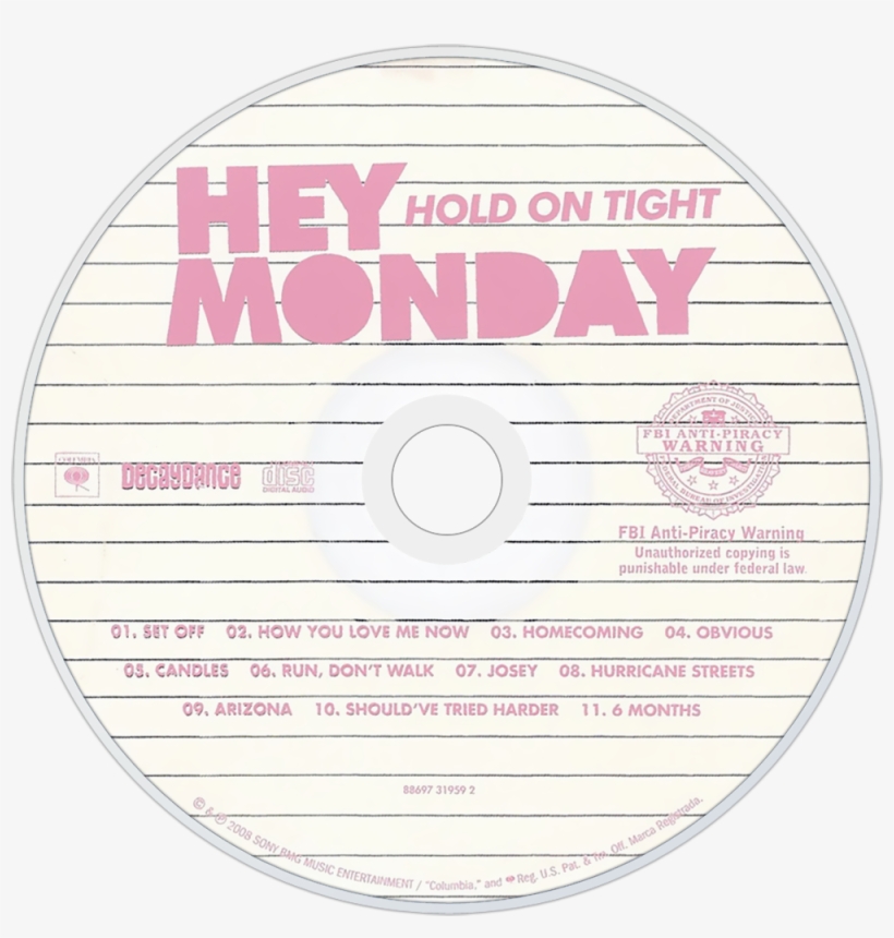 Hey Monday Hold On Tight Cd Disc Image, transparent png #7327186