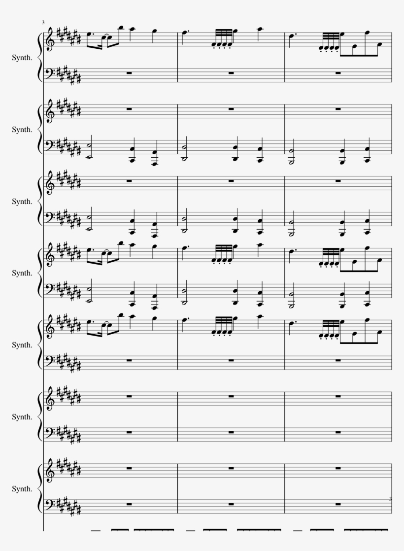 Disbelief Sheet Music 3 Of 50 Pages, transparent png #7328008