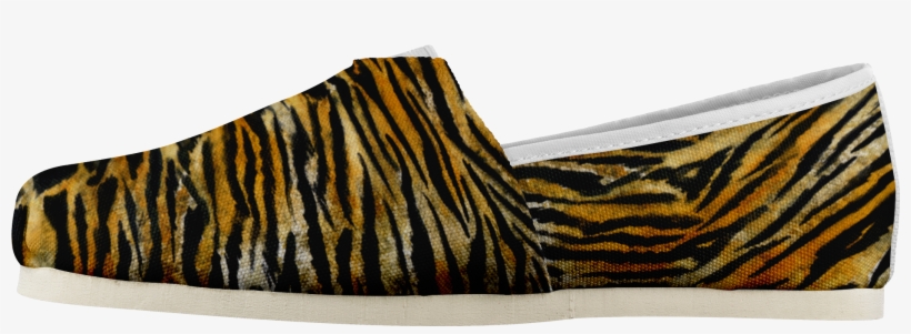 Saki Orange Bengal Tiger Stripe Women's Comfy Flats, transparent png #7330434