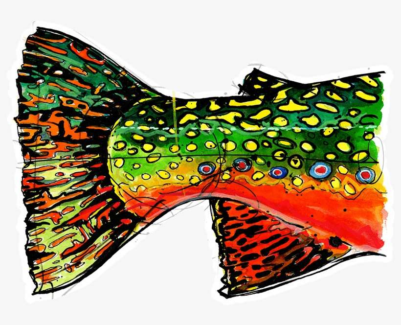 Ryan Keene Brook Trout Tail Sticker, transparent png #7330437