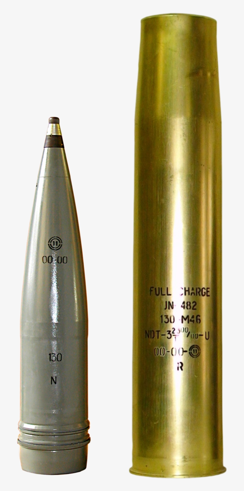The 130 Mm Round With A He-frag Projectile Is A Separate, transparent png #7330527