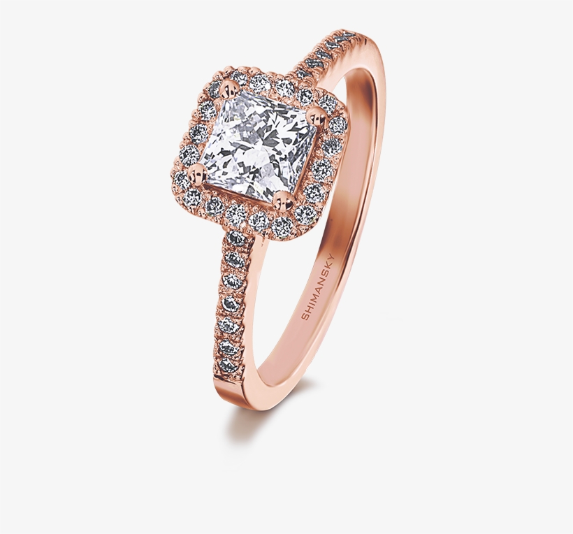 Shimansky My Girl Halo Diamond Engagement Ring, transparent png #7330766