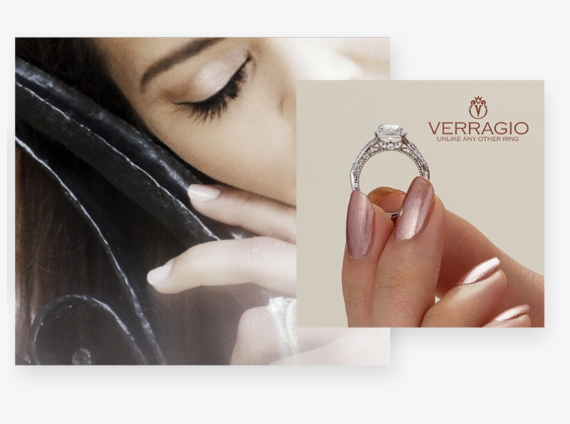 Engagement And Wedding Rings By Verragio, transparent png #7331269