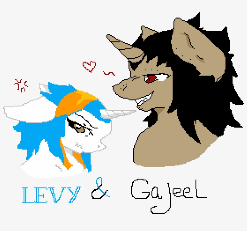 Levy And Gajeel As Mlp, transparent png #7333646