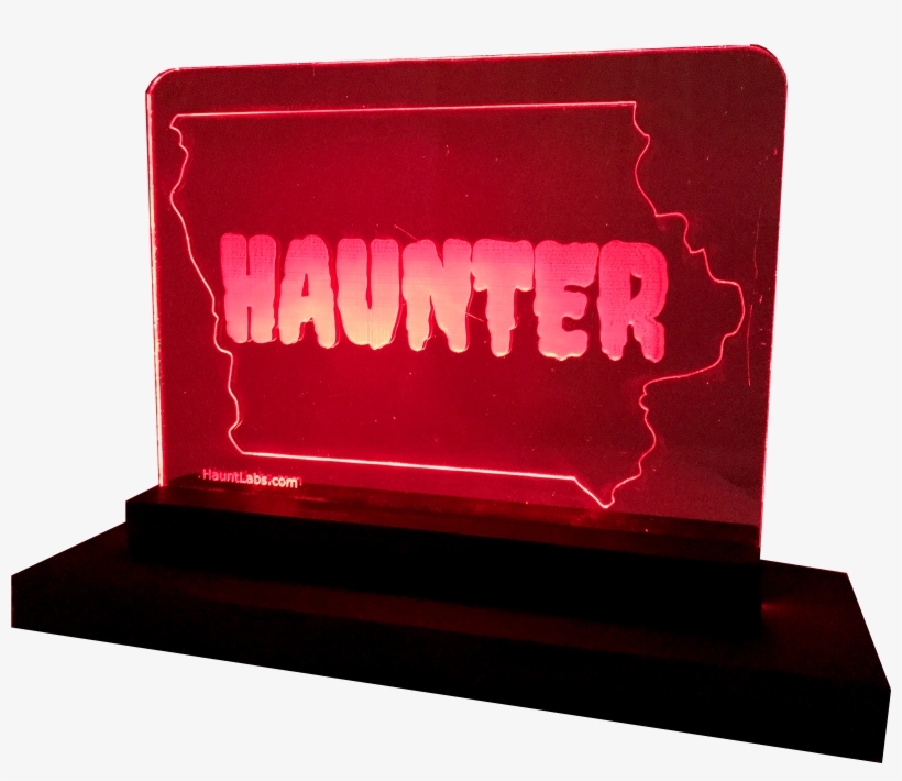 Haunter Illuminated Desk Sign- Red, transparent png #7335150