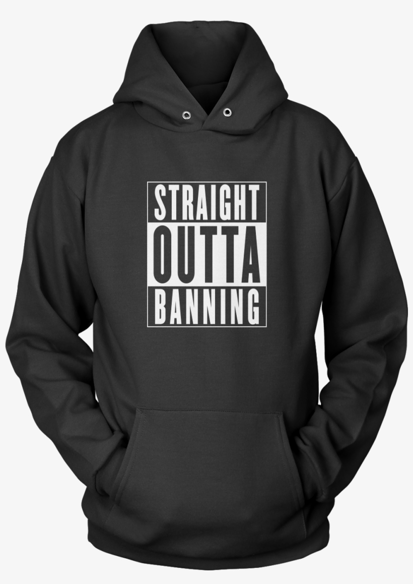 Straight Outta Banning Hoodie Black, transparent png #7336214