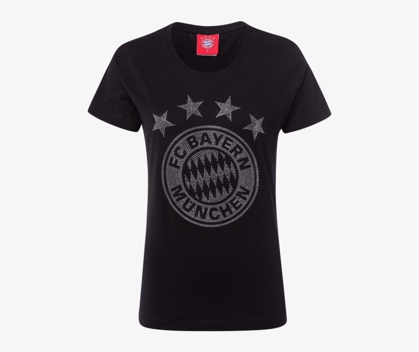 Damen T-shirt Glitter Logo Black, transparent png #7337400