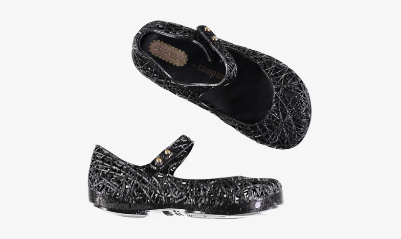 Mini Campana 'zig Zag' Shoe Black Glitter, transparent png #7337860