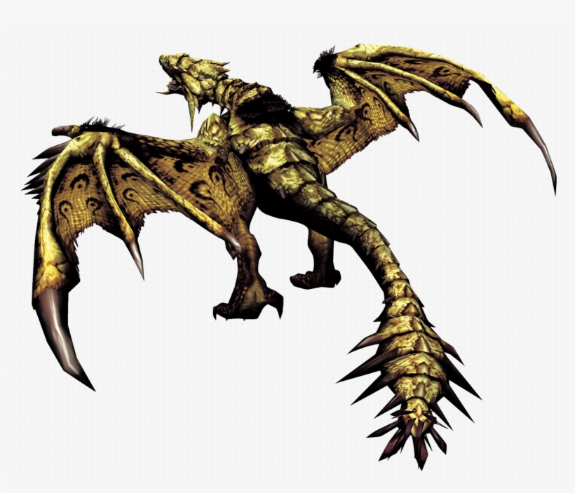 Mhf1-gold Rathian Render, transparent png #7338596