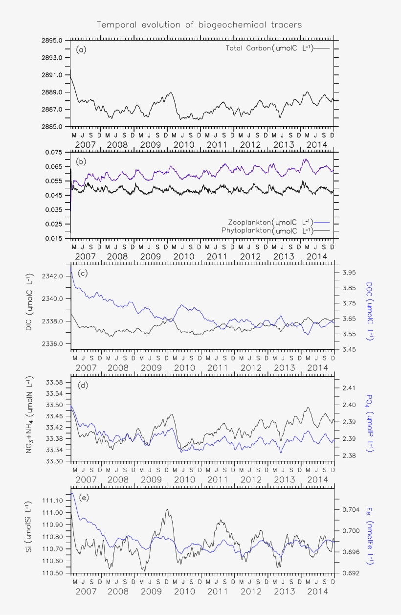 Temporal Evolution Of Total Carbon , Plankton (b),, transparent png #7338964