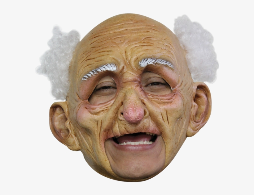 Deluxe Old Man Chin Strap Horror Mask, transparent png #7342841