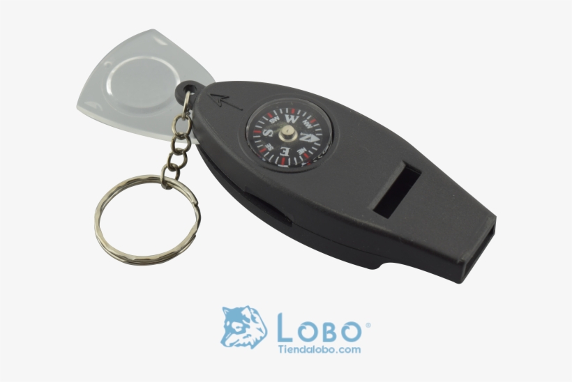Con Silbato Termometro Lupa Y Llavero Plastico Negro, transparent png #7343985