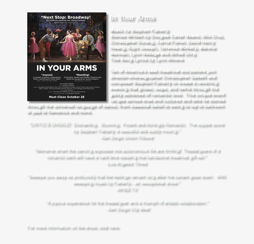 In Your Arms Music By Stephen Flaherty Stories Written, transparent png #7345233