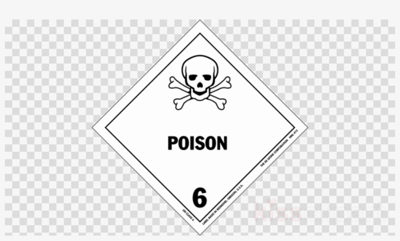 Class 6 Hazard Label Clipart Dangerous Goods Hazmat, transparent png #7345235