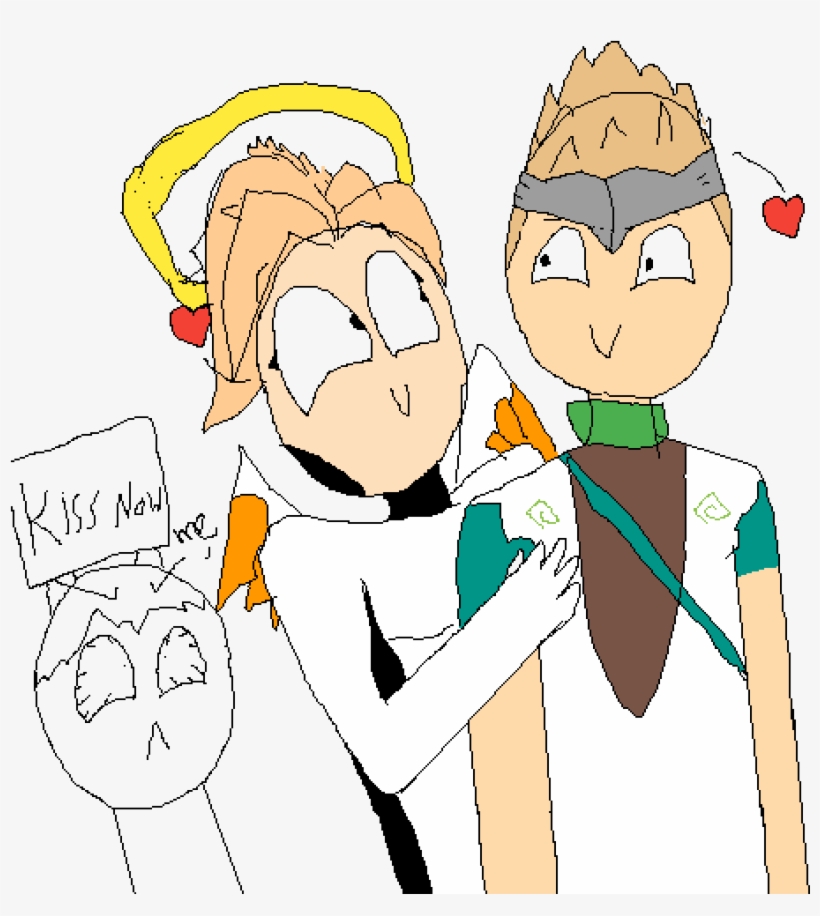 Mercy X Genji, transparent png #7345661