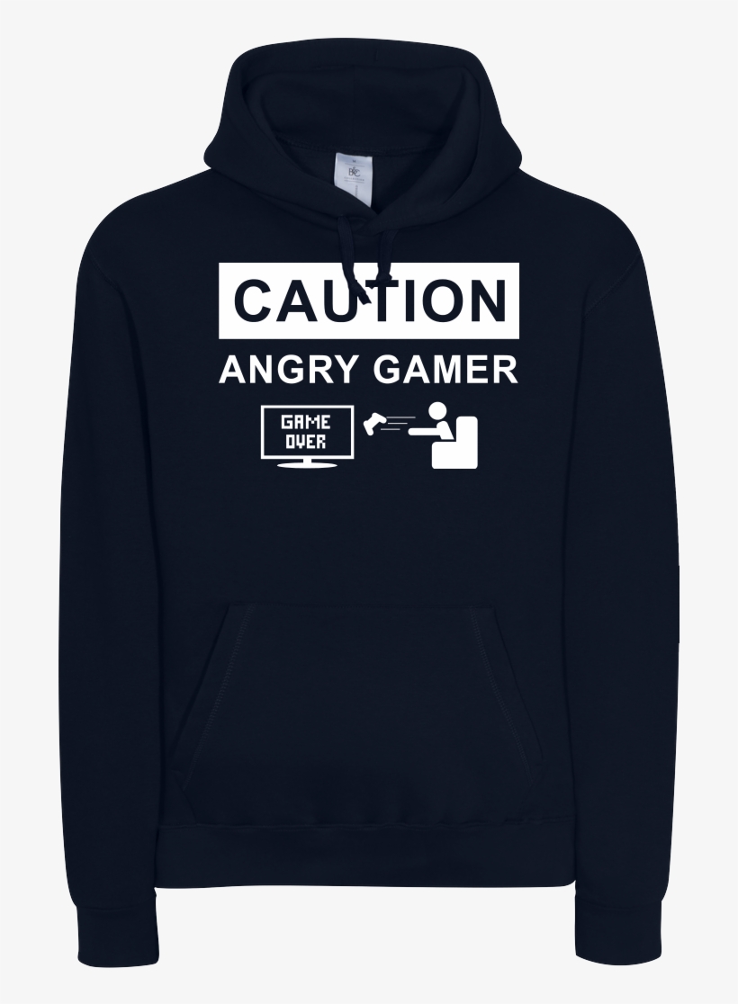 Angry Gamer Sweatshirt B&c Hooded, transparent png #7345788